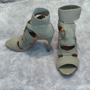 Zara Bandaged Knit Heels - Sage